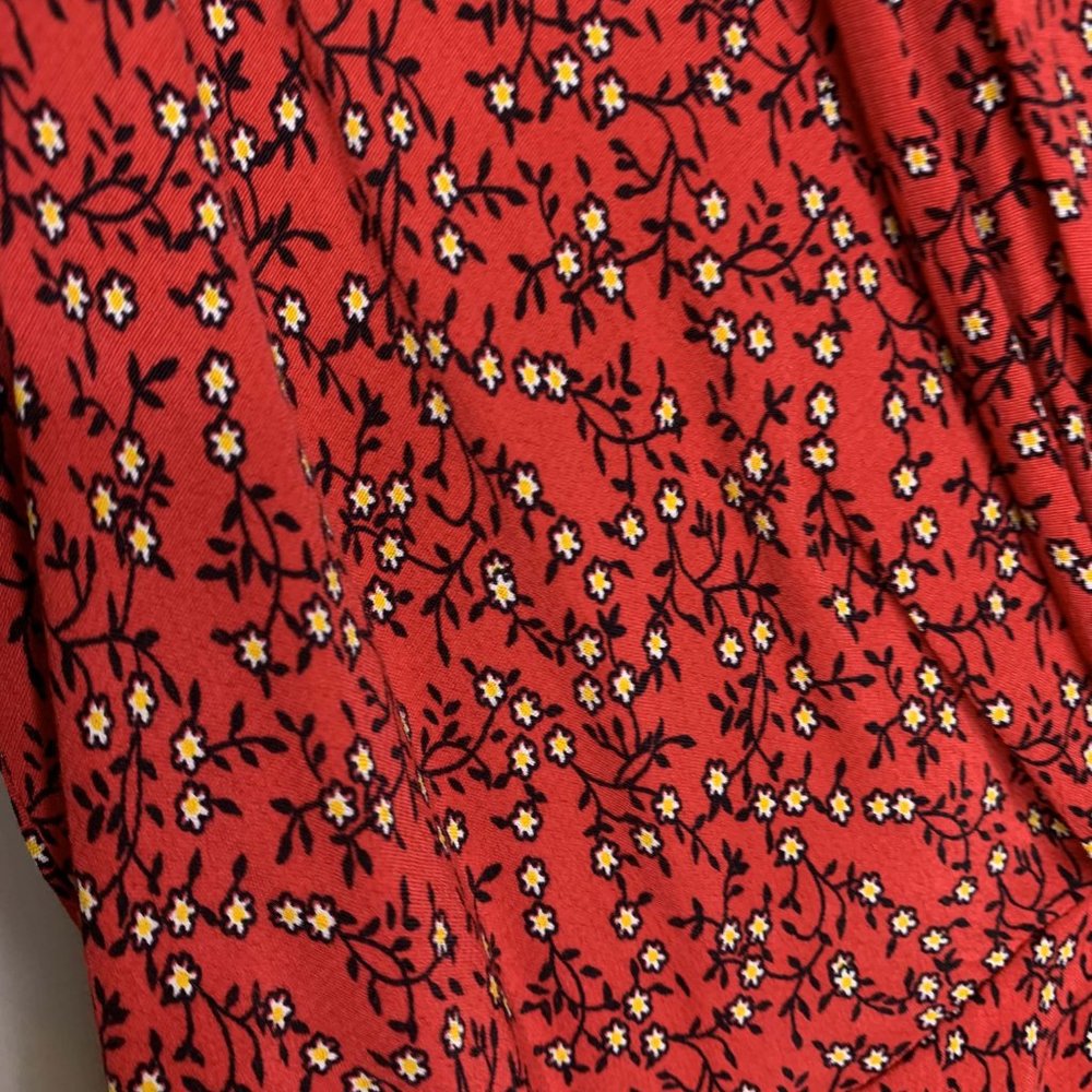 Free People Clara Floral Tunic Dress Red Small - Picture 8 of 16